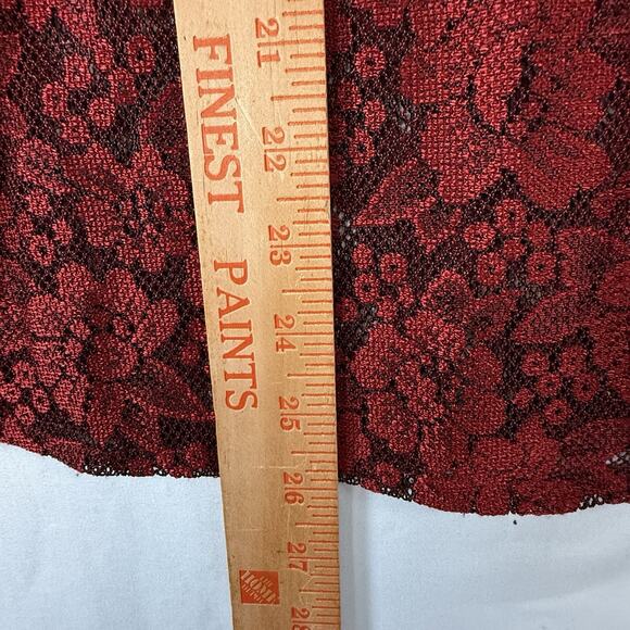 VTG Mobwife Red Lace Blouse WOMENS SIZE XL Whimsigoth Y2k Button Up NY&CO L/S - Picture 8 of 11